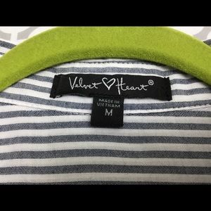 🖤Velvet Heart Shirt Striped Dress🖤